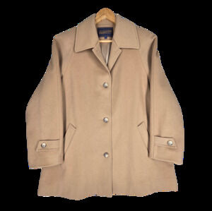 VINTAGE PENDLETON 100% WOOL COAT – WOMEN’S L – CAMEL – MADE IN USA – CLASSIC FIT